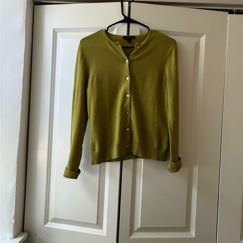 Olive Green Land’s End Cardigan - Picture 4 of 5
